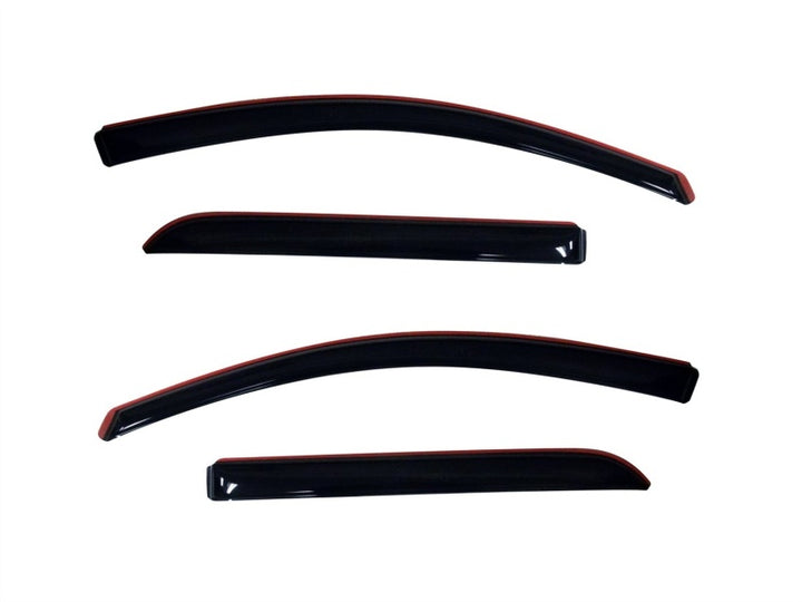 AVS 07-16 GMC Acadia Ventvisor In-Channel Front & Rear Window Deflectors 4pc - Smoke - Bull Strap