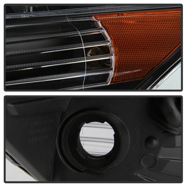 xTune 09-14 Acura TSX Projector Headlights - Light Bar DRL - Black (PRO-JH-ATSX09-LB-BK) - Bull Strap