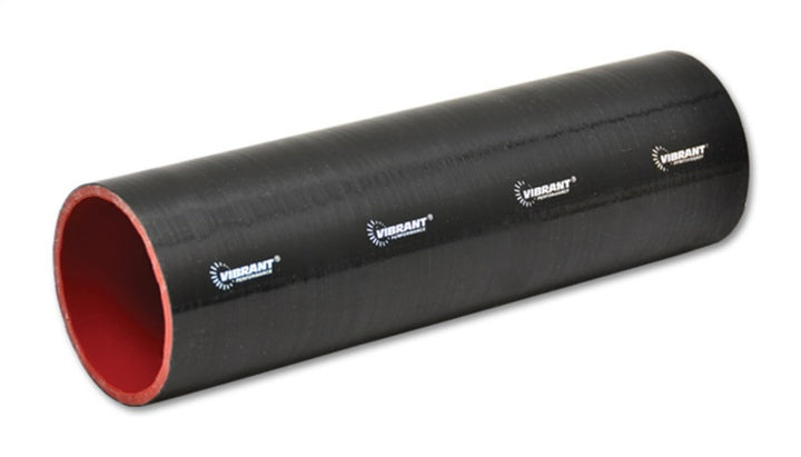 Vibrant 4 Ply Reinforced Silicone Straight Hose Coupling - 1.75in I.D. x 12in long (BLACK) - Bull Strap