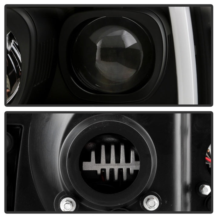 Spyder Ford F-250 99-04/Excursion 00-04 1 Piece LED Headlights - Black PRO-YD-FF25099V2PL-BK - Bull Strap