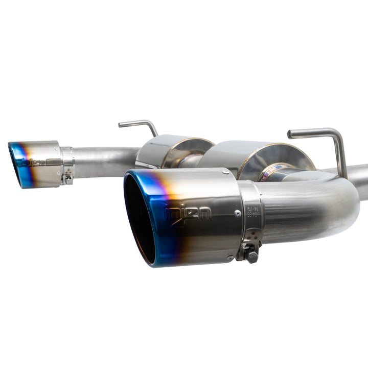 Injen 19-22 Hyundai Veloster N L4 2.0L Turbo Performance SS Axle Back Exhaust System - Burnt Ti Tips - Bull Strap