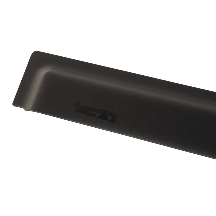 Rugged Ridge Window Visors Matte Black 18-20 Jeep Wrangler JLU/JT - Bull Strap