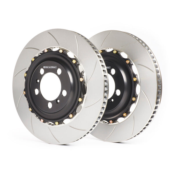 GiroDisc 2020+ Chevrolet Corvette Z06 (C8 w/Factory Iron Rotors) Slotted Front Rotors - Bull Strap