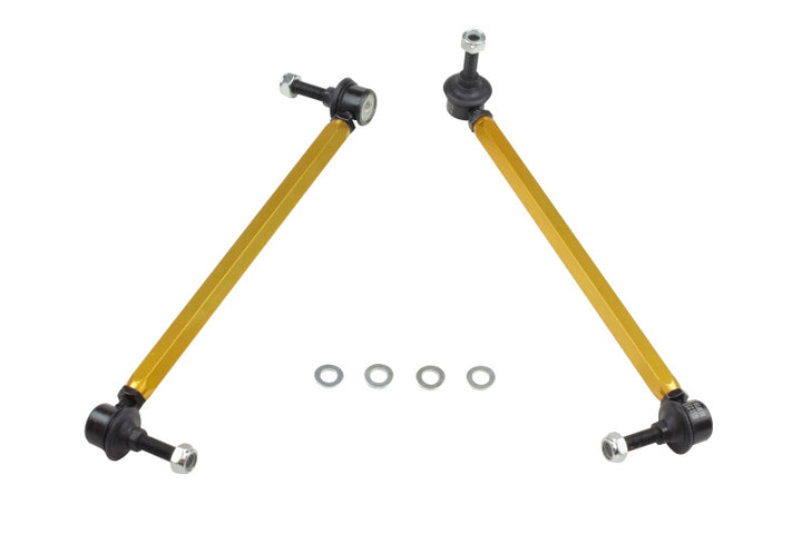 Whiteline 06/05+ Ford Focus LS / 05/09+ Mazda 3 BK Front Swaybar Link Kit H/Duty Adj Steel Ball - Bull Strap