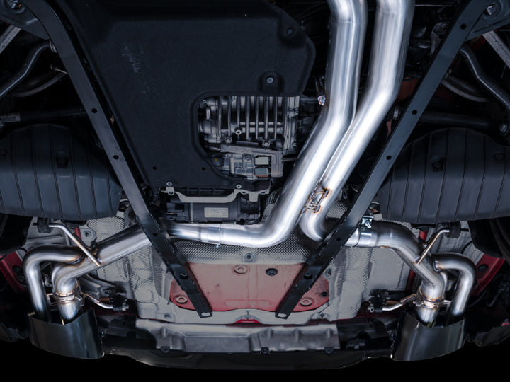 AWE Tuning 21-23 Audi C8 RS6/RS7 SwitchPath Cat-back Exhaust - Diamond Black Tips - Bull Strap