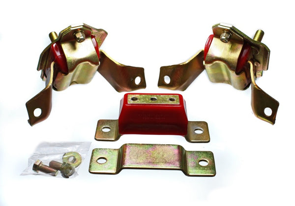 Energy Suspension 84-95 Ford Mustang 5.0 (302c.i.) V8 Red Motor & Transmission Mount Set - Bull Strap