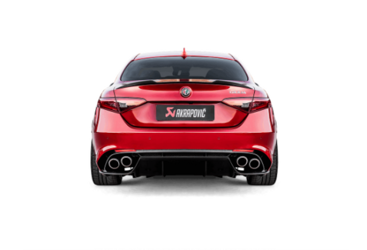 Akrapovic 17-19 Alfa Romeo Giulia Quadrifoglio Evolution Line Cat Back (Titanium) - Bull Strap
