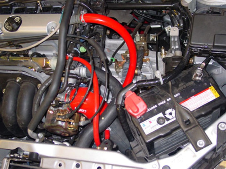 Injen 02-06 RSX w/ Windshield Wiper Fluid Replacement Bottle (Manual Only) Black Cold Air Intake - Bull Strap