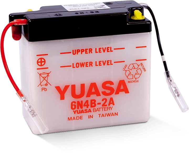 Yuasa 6N4B-2A Conventional 6-Volt Battery - Bull Strap