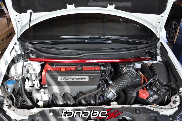 Tanabe Sustec Front Strut Tower Bar 2013 Honda Civic Si Sedan - Bull Strap