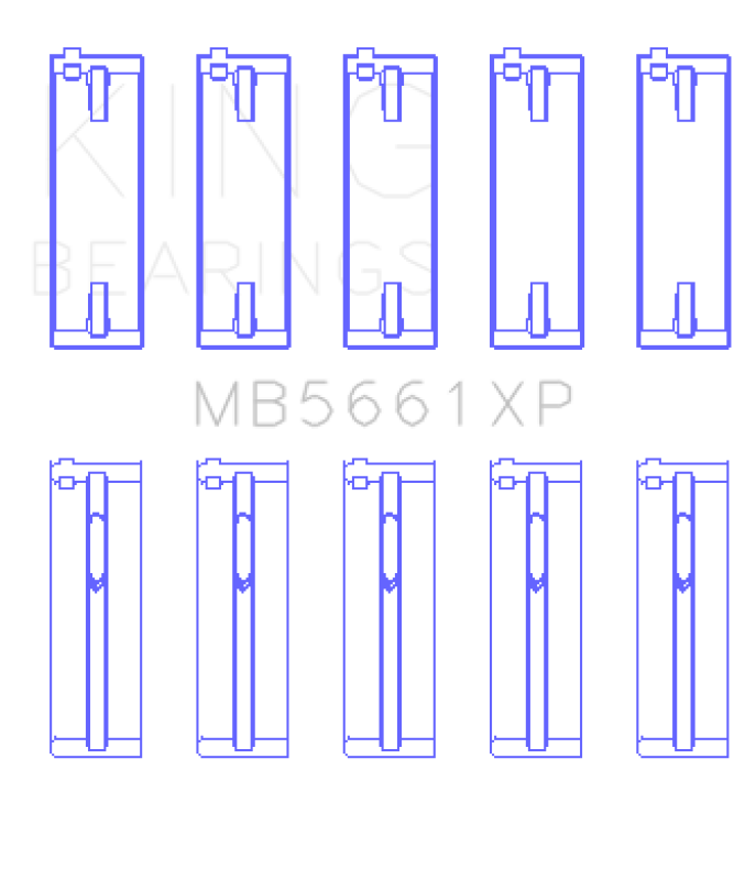 King Audi/Volkswagen ADZ/AWT/APK/BHP/BPY/AKS 1.6/1.8/2.0L Crankshaft Main Bearing Set - Bull Strap