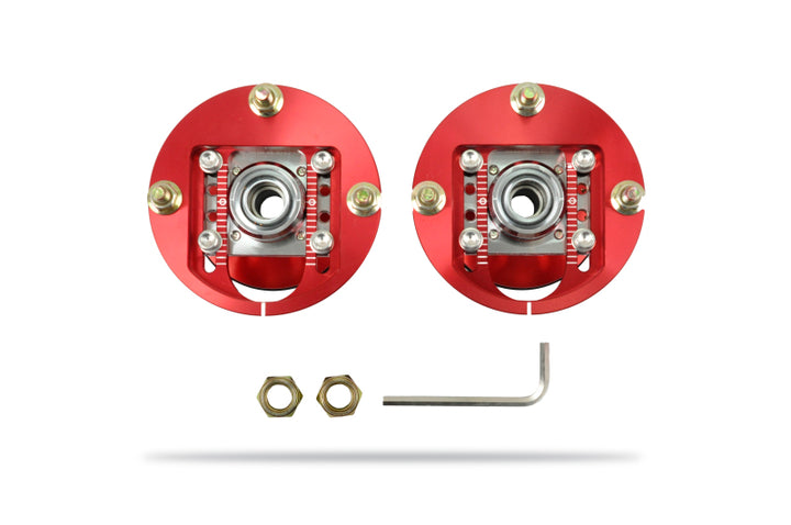 Pedders 09-14 Chevrolet Camaro Adjustable Camber Plates - Bull Strap