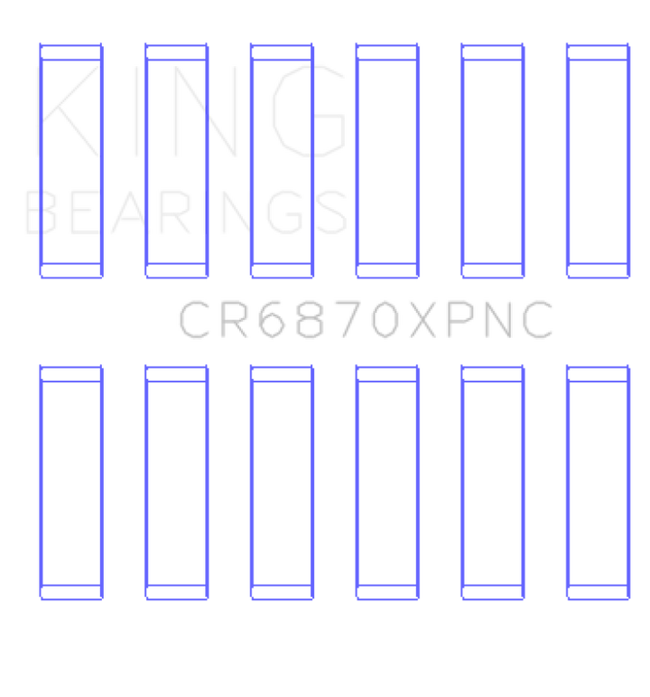 King Engine Bearings Nissan VR38DETT pMaxKote Performance Con Rod Bearing Set - Size STDX - Bull Strap