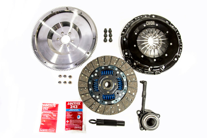 DKM Clutch VW GLI 1.8T 6-Spd Sprung Organic MB Clutch Kit w/Steel Flywheel (440 ft/lbs Torque) - Bull Strap