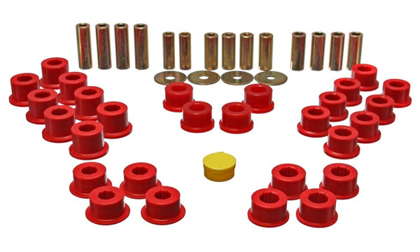 Energy Suspension 90-97 Mazda Miata Red Rear Control Arm Bushing Set - Bull Strap
