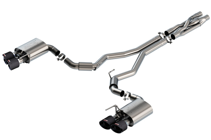Borla 2020 Ford GT500 5.2L AT 3in ATAK CatBack Exhaust w/ Carbon Fiber Tips - Bull Strap