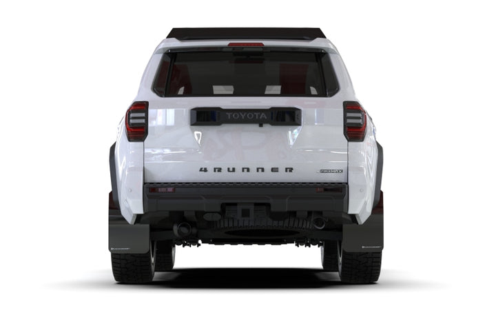 Rally Armor 2025+ Toyota 4Runner Black UR Mud Flap w/ White Logo - Bull Strap