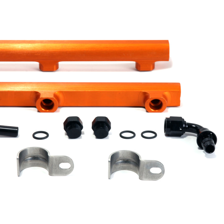 BBK 05-14 Dodge Hemi 5.7/6.1 High Flow Billet Aluminum Fuel Rail Kit (Non Trucks) - Bull Strap