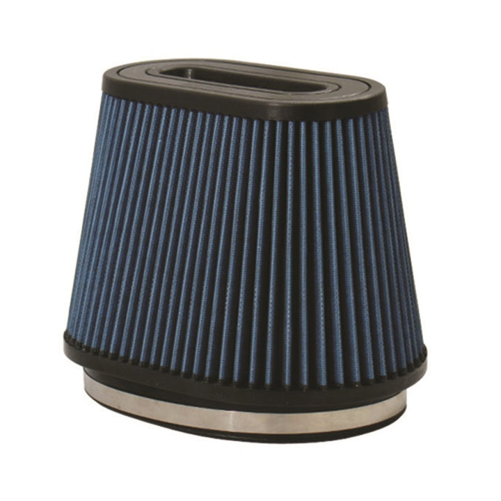 Injen AMSOIL Ea Nanofiber Dry Air Filter - 8 1/2 Oval Filter 9 1/2 Base / 6 1/4 Tall / 8 Top - Bull Strap