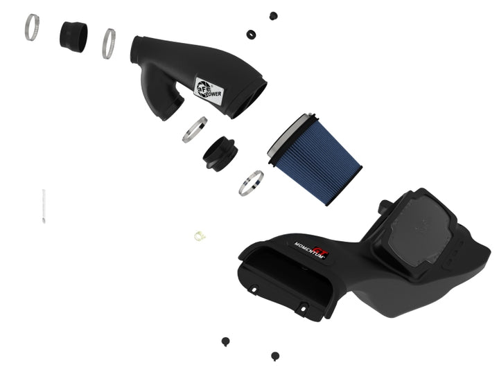 aFe Momentum GT Pro 5R Cold Air Intake System 2021-2022 Ford F-150 V6-3.5L (tt) PowerBoost - Bull Strap