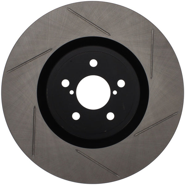 StopTech Power Slot 04 STi Front Left SportStop Slotted Rotor - Bull Strap