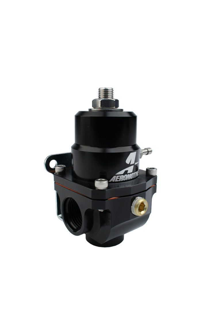 Aeromotive Adjustable Regulator - 35-75PSI - .313 Valve - (2) -08 Inlets/-08 Return - Bull Strap