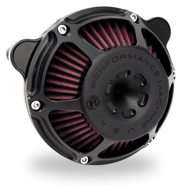 Performance Machine 23-Up CVO, 2024 Touring Max HP Air Cleaner - Black Ops - Bull Strap