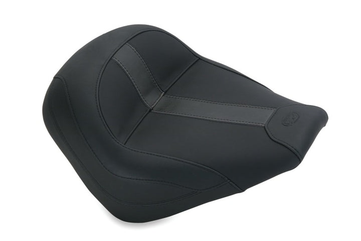 Mustang 15-21 Indian Scout Standard Touring Solo Seat - Black - Bull Strap