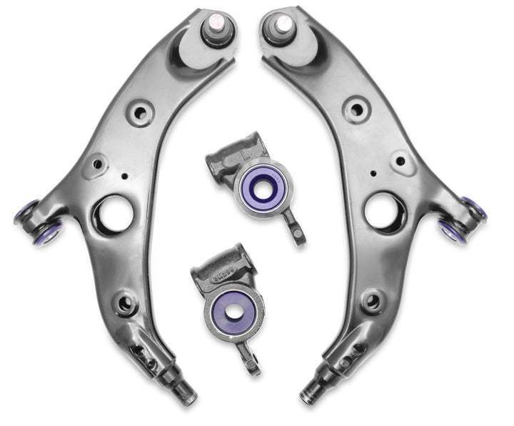 SuperPro 2013 Mazda CX-5 Sport Front Lower Control Arm Set w/ Bushings - Bull Strap