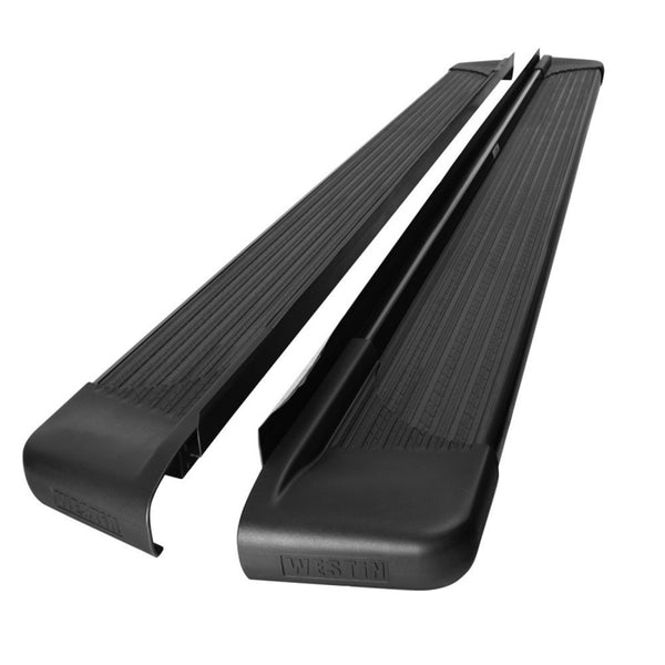 Westin SG6 Black Aluminum Running Boards 79 in - Bull Strap