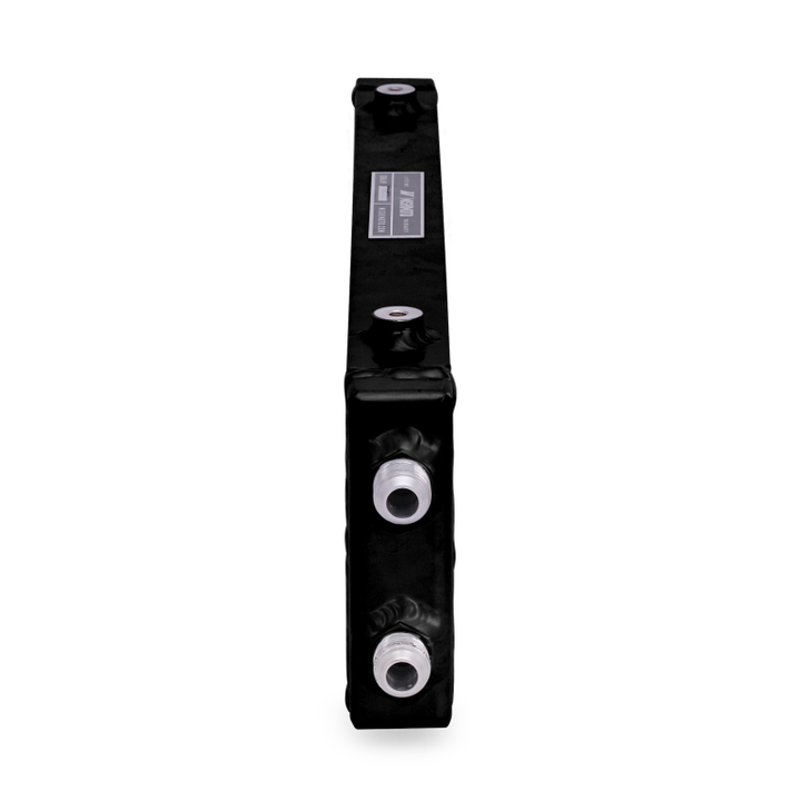 Mishimoto Universal Large Bar and Plate Dual Pass Black Oil Cooler - Bull Strap