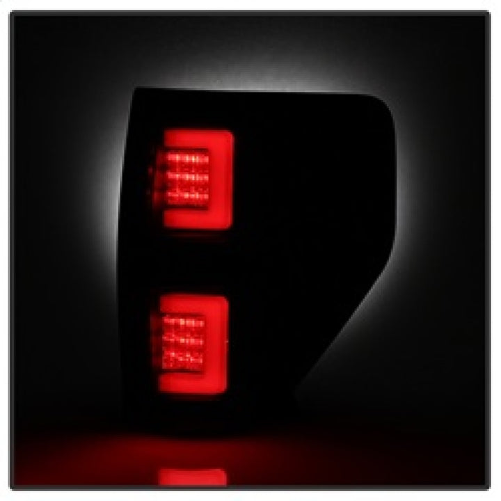 Spyder 09-14 Ford F150 V2 Light Bar LED Tail Lights - Blk Smoke (ALT-YD-FF15009V2-LBLED-BSM) - Bull Strap