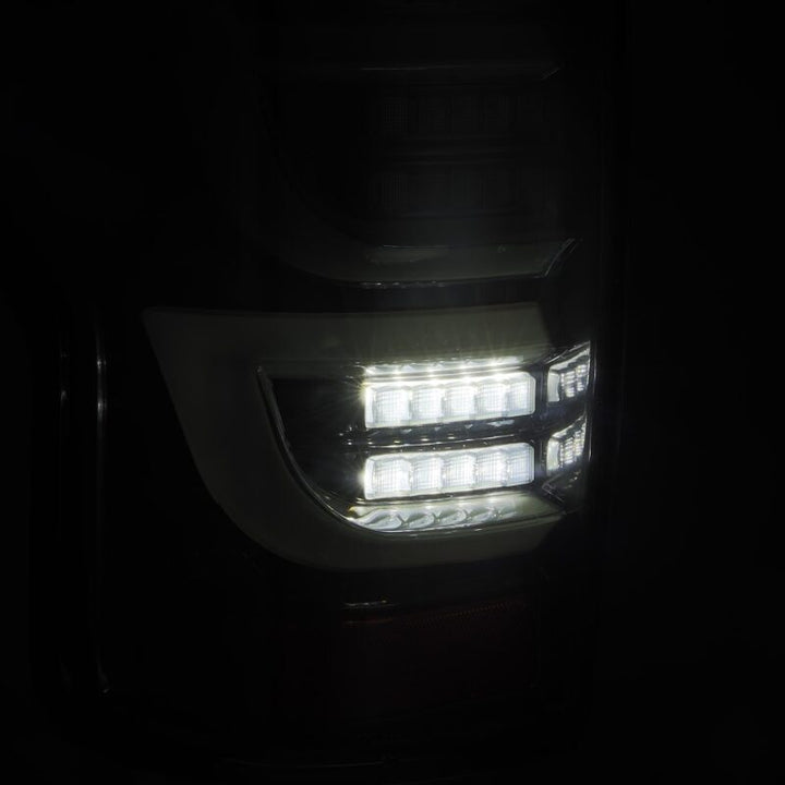 AlphaRex 07-13 Toyota Tundra LUXX-Series LED Tail Lights Alpha-Black - Bull Strap