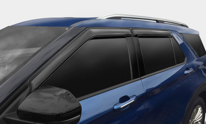 AVS 20-22 Ford Escape Ventvisor Outside Mount Window Deflectors 4pc - Smoke - Bull Strap