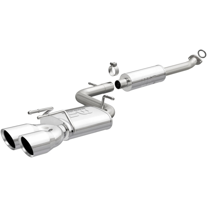 MagnaFlow CatBack 18-19 Toyota Camry SE 2.5L Street Series Single Exit Polished Stainless Exhaust - Bull Strap