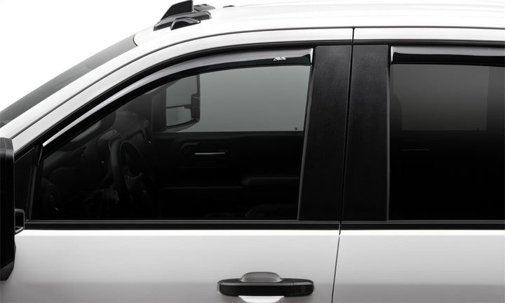 AVS 2019 Chevrolet Silverado 1500 Crew Cab Pickup Ventvisor In-Channel 4pc - Smoke - Bull Strap