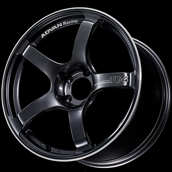 Advan TC4 18x9.5 +12 5-114.3 Racing Gunmetallic and Ring Wheel - Bull Strap