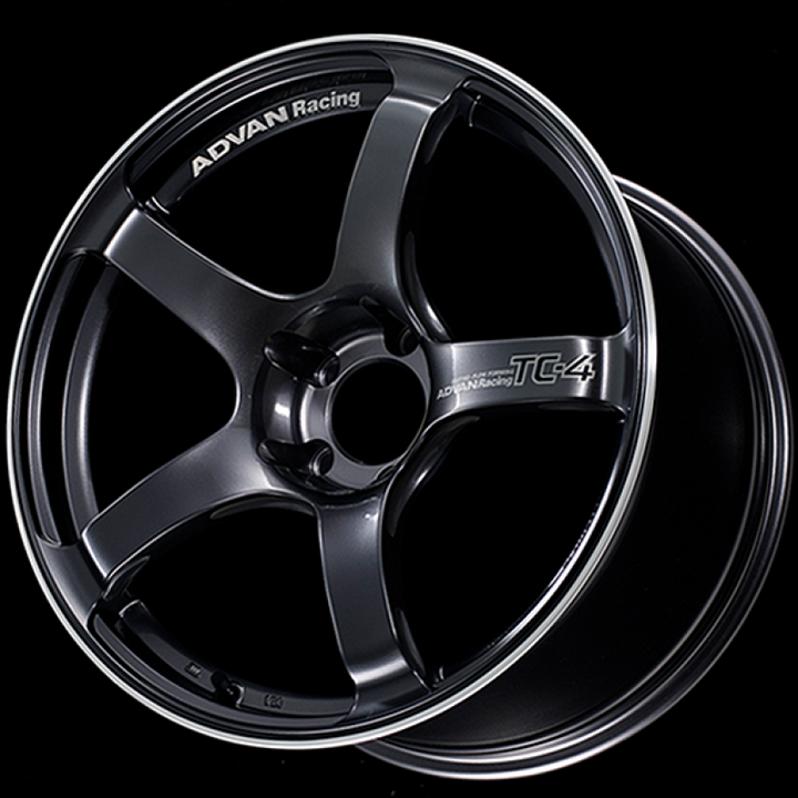 Advan TC4 18x9.5 +12 5-114.3 Racing Gunmetallic and Ring Wheel - Bull Strap