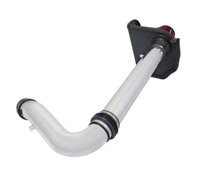 Spectre 11-17 Challenger/Charger 3.6L Air Intake Kit - Polished w/Red Filter - Bull Strap