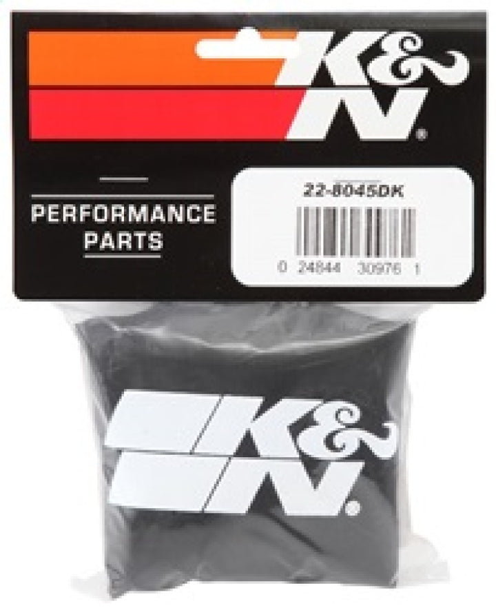 K&N 6in ID x 6inH Closed Top Black Drycharger Air Filter Wrap - Bull Strap