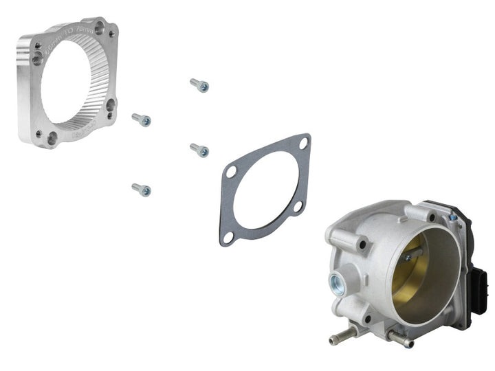 aFe POWER 03-09 Toyota 4Runner V6 4.0L / 10-14 Toyota FJ Cruiser V6 4.0L 76mm Billet Throttle Body - Bull Strap