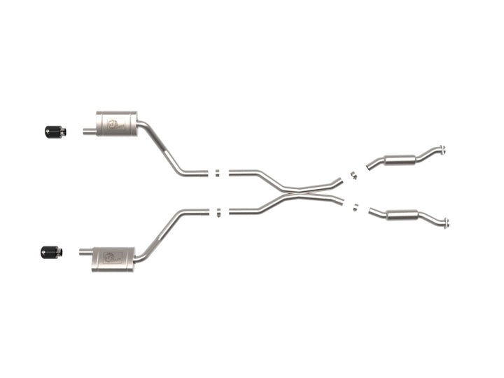 aFe 11-21 Dodge Durango V6-3.6L / V8-5.7L MACH Force-Xp 304 SS Cat-Back Exhaust System w/ Black Tip - Bull Strap