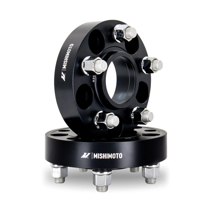 Mishimoto Wheel Spacers - 5x100 - 56.1 - 25 - M12 - Black - Bull Strap
