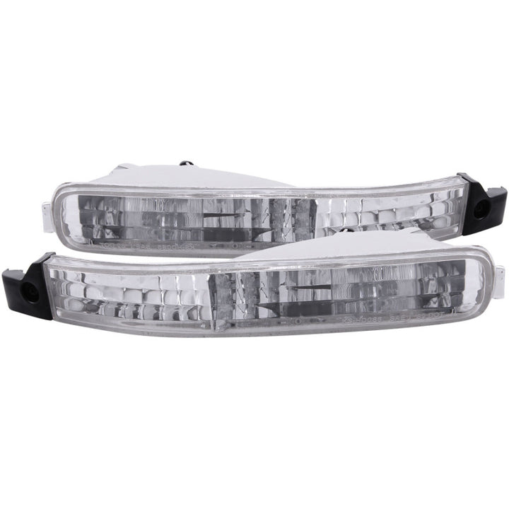 ANZO 1992-1993 Honda Accord Euro Parking Lights Chrome - Bull Strap