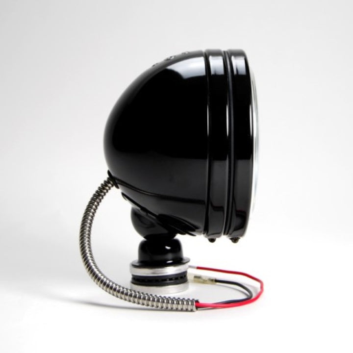 KC HiLiTES Daylighter 6in. Halogen Light 100w Spot Beam (Pair Pack System) - Black SS - Bull Strap