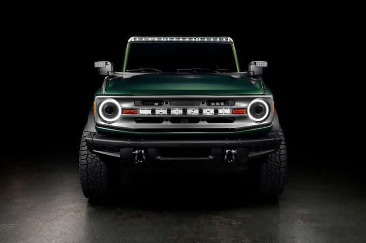 Oracle 2021+ Ford Bronco Oculus  Bi-LED Projector Headlights - Amber/White Switchback - Bull Strap