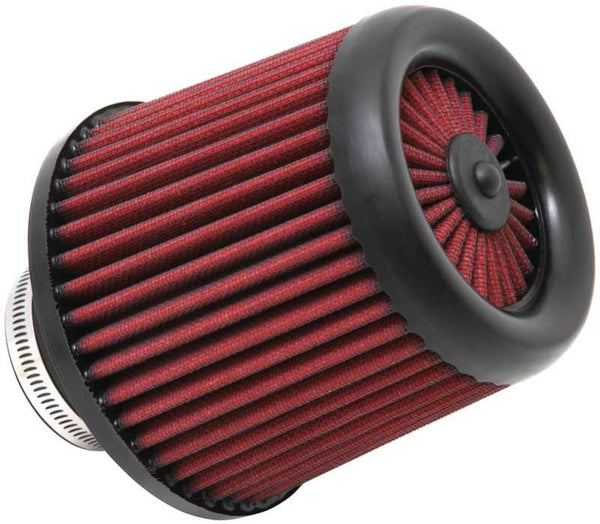 AEM Dryflow Air Filter - Round Tapered 6in Base OD x 5in Top OD x 5.5in H x 2.5in Flange ID - Bull Strap