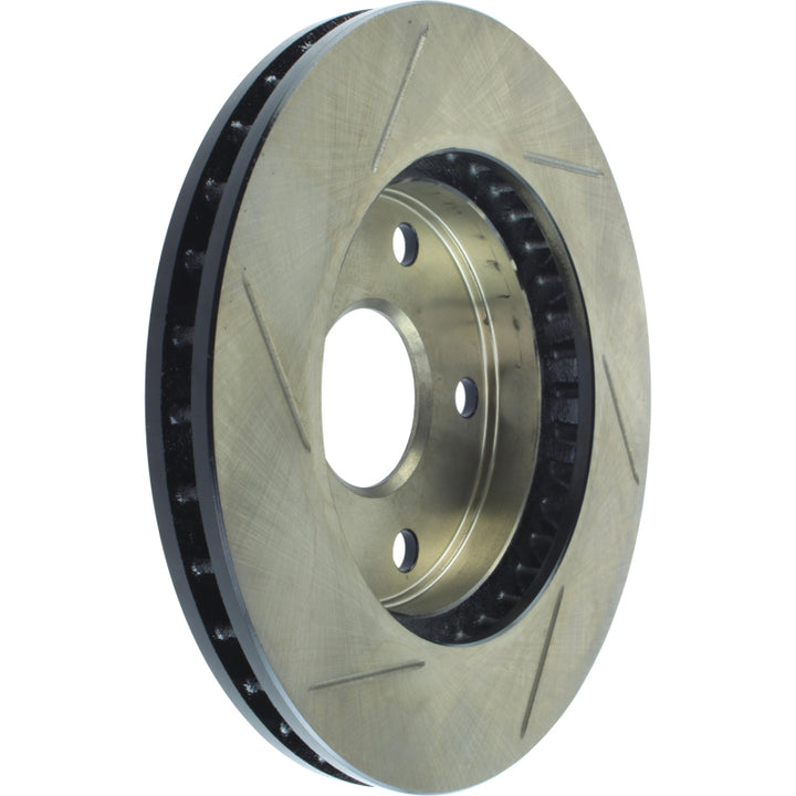 StopTech Power Slot 1/90-95 Toyota MR2 Front Left SportStop Slotted Rotor - Bull Strap