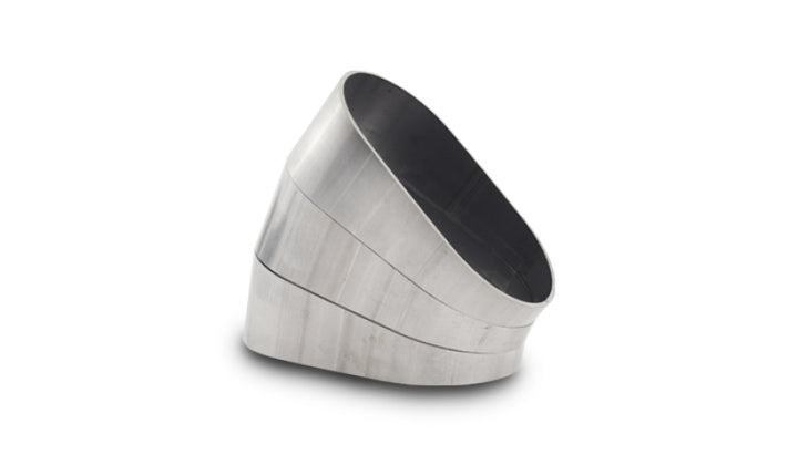 Vibrant Horizontal 304 SS Nominal 3in. Oval / 2.95in. Centerline Radius, 15 degree per cut -Set of 3 - Bull Strap