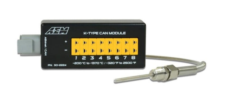 AEM 8 Channel K-Type Thermocouple EGT CAN Module - Bull Strap